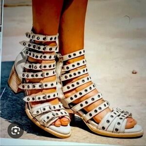 Freebird Cassandra ice Strappy Sandals